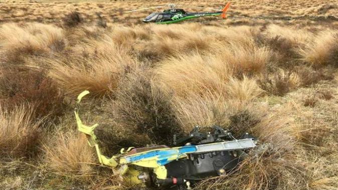 The main rotor gearbox was separated from the wreckage. (Photo/Greenlea Rescue Helicopter)
