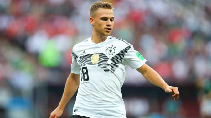 Joshua Kimmich of Germany in action during the 2018 FIFA World Cup Russia group F match between Germany and Mexico at Luzhniki Stadium on June 17, 2018. (Photo \ Getty Images)
