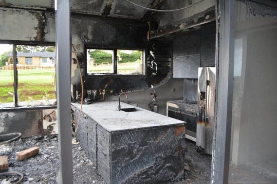 The Pukekohe show home which was torched. Photo / Supplied