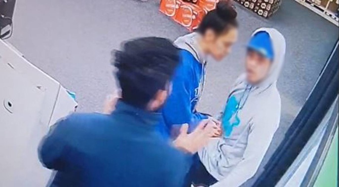 Liquor store workers have been left shaken after a terrifying attempted robbery at a Rotorua Bottle-O store. (Video / Facebook)