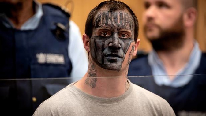Convicted murder Adam Gempton is sentenced at the Christchurch District Court for assaulting prison guards. Photo / Martin Hunter