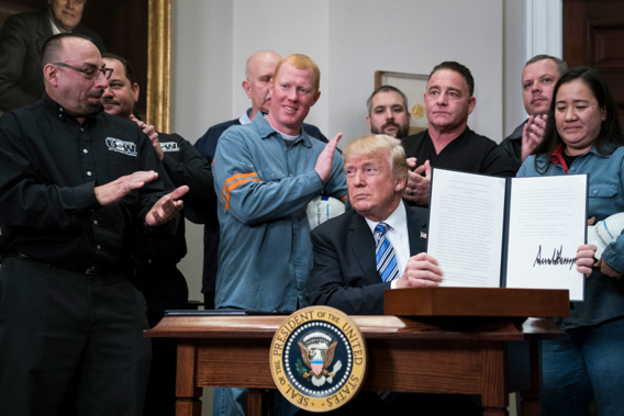 President Donald Trump will go ahead on Friday with plans to raise duties on $34 billion of Chinese goods. Photo / Getty Images
