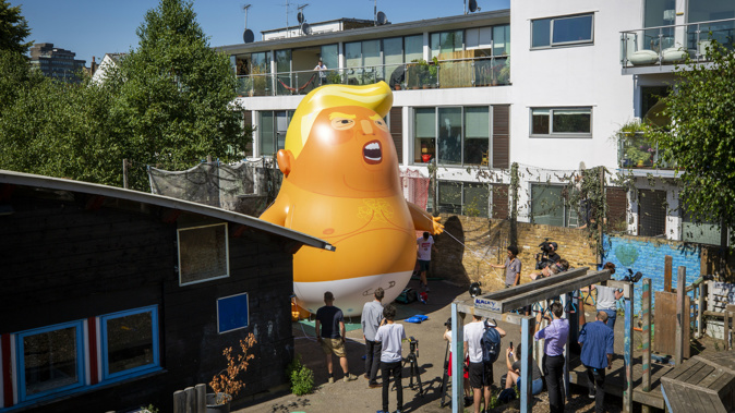 The blimp will protest the President's visit to England next month. (Photo / Getty)