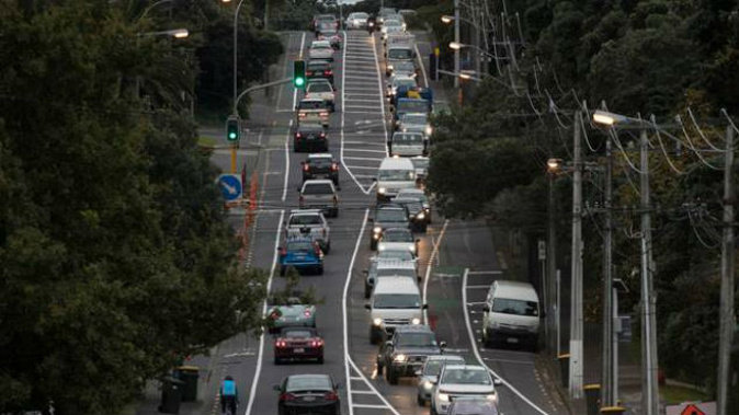 Traffic along Lake Rd in 2017. It is getting steadily worse at weekends, Devonport residents say. (Photo / Brett Phibbs)
