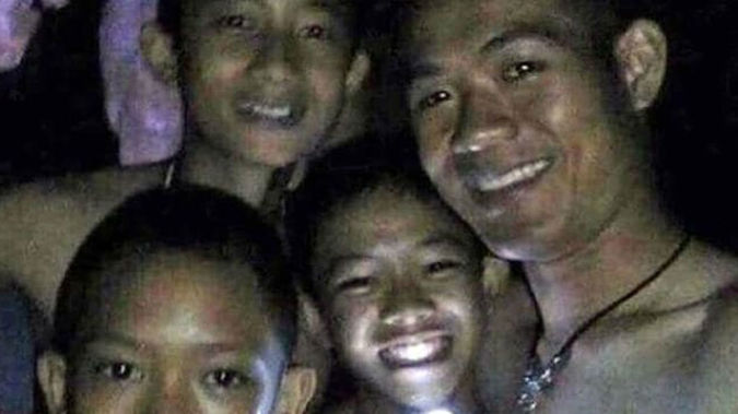 Five people remain trapped inside the cave. (Photo / AP)