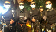Rescuers found all 12 boys and their soccer coach alive deep inside a partially flooded cave in Thailand, more than a week after they disappeared and touched off a desperate search. Photo / AP 