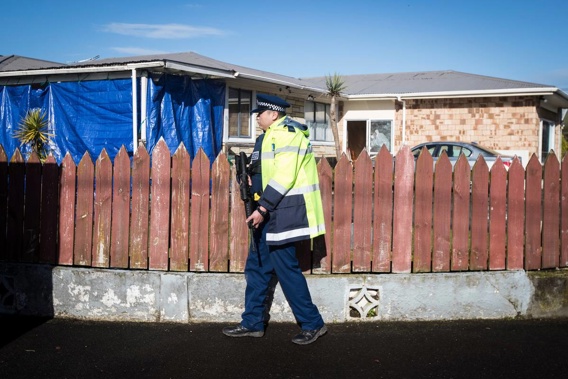 One man was killed on Sunday after three men rampaged a Hamilton house. (Photo / NZ Herald)