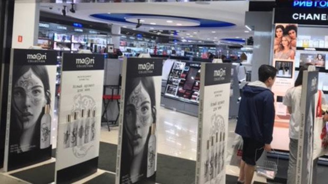 "Maori Collection" fragrances are being sold in chemists in Moscow. (Photo / Supplied)