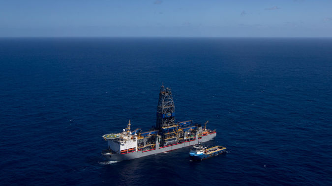 Drilling exploration off the Taranaki coast. Photo / NZ Herald