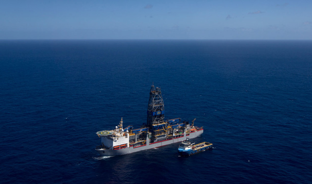 Drilling exploration off the Taranaki coast. Photo / NZ Herald