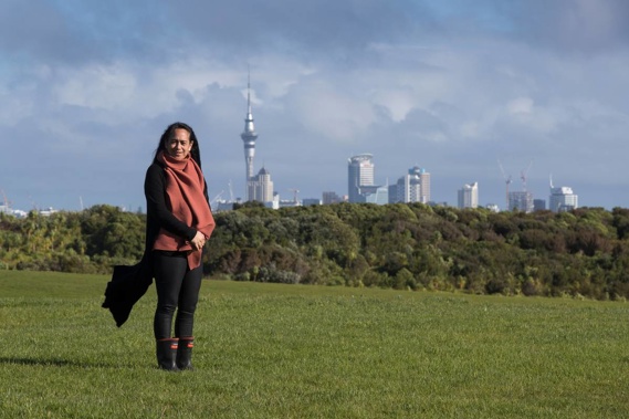 Ngāti Whātua social services leader Rangimarie Hunia envisages a 30m-50m statue on Bastion Point's bush-clad western headland with stunning views from the city and beyond. (Photo / Brett Phibbs)