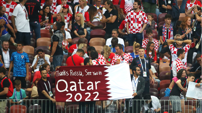 Croatia fans in Moscow and Auckland are dealing with the loss with optimism. (Photo / Getty)