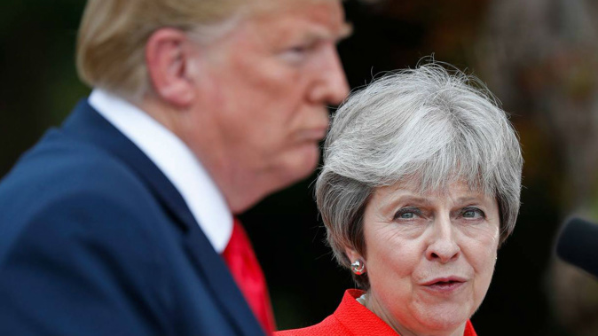 Trump's visit to the United Kingdom was met with protest and shock at his comments. (Photo / AP)