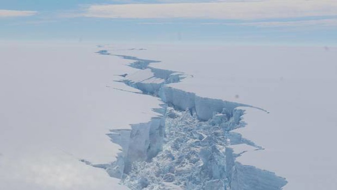 This rift, which led to the calving of a massive iceberg last year, raised questions about the future stability of Antarctica's Larsen C Ice Shelf in a warming world. (Photo / British Antarctic Survey)