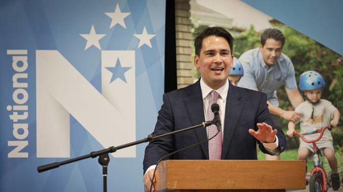 National Party leader and Tauranga MP Simon Bridges speaking in Mount Maunganui. Photo/Andrew Warner