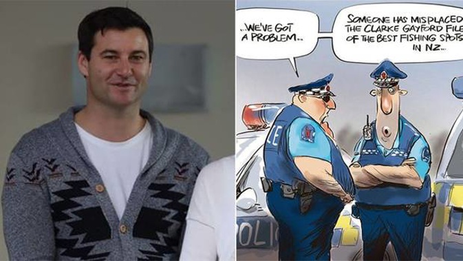 Clarke Gayford had a near run-in with the police while setting off on a fishing trip. Photo / NZ Herald