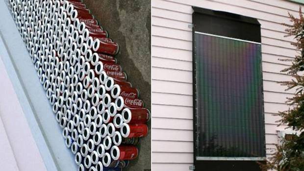 The hack by a do-it-yourself homeowner has cut his electricity bill down  by using aluminium cans to create a heat panel. (Photo / Frugal Kiwi)