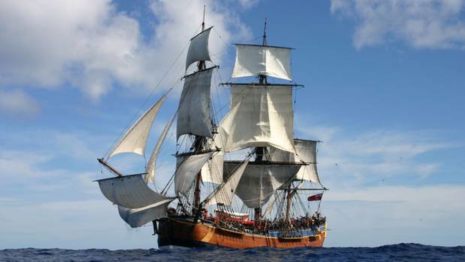 A replica of Captain Cook's ship Endeavour. Photo / File