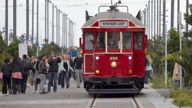 The Dockline Tram at Wynyard Quarter was hugely popular during the Rugby World Cup in 2011. Photo / Natalie Slade