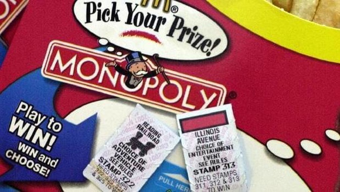 McDonald's Monopoly was scammed for six years before the perpetrators were caught. (Photo / AP.)