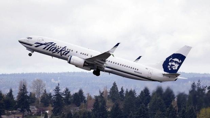 An Alaska Airlines jet takes off from Seattle-Tacoma International Airport in Washington. Photo / AP file