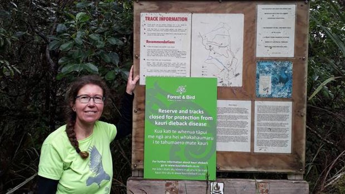 Annalily van den Broeke, above, says Forest and Bird has closed its seven forests containing kauri, including Matuku Reserve near Bethells Beach. Photo / Supplied