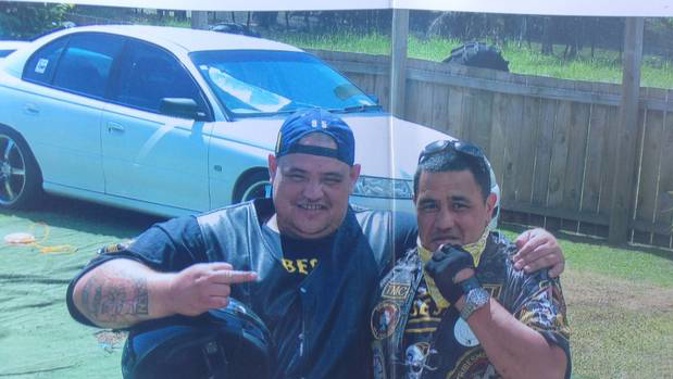 Tribesmen gang members Rawden Yates, left, and Kimble Moore were once close. It can now be revealed that Yates is charged with Moore's murder. Photo \ Supplied