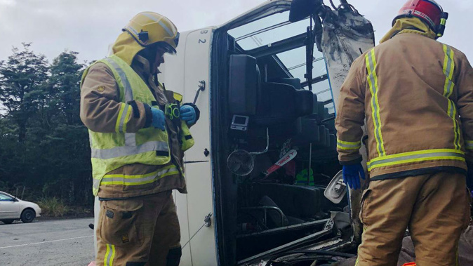 The bus crash on Saturday claimed the life of a 11-year-old girl. (Photo / Supplied)