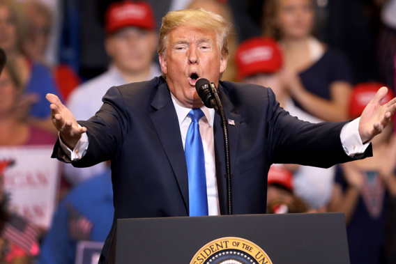 US President Donald Trump at a 'Make America Great Again' rally in Pennsylvania. (Photo / Getty)