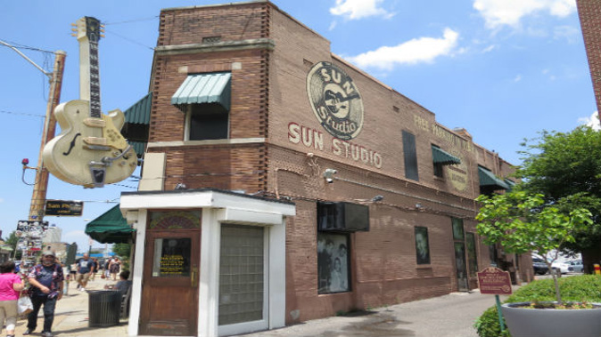 Elvis recorded his earliest hits at Sun Studios, which still operates as a recording studio. (Photo: Mike Yardley)