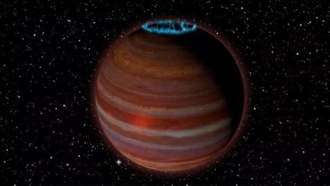 Artist's conception of SIMP J01365663+0933473, an object with 12.7 times the mass of Jupiter. Photo / National Radio Astronomy Observatory