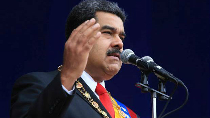 President Nicolas Maduro was not harmed in the attack, but was it staged? Photo / AP