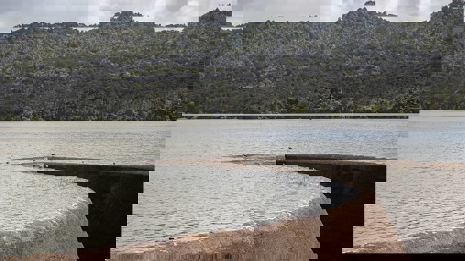 The Lower Nihotupu Dam, in the Waitakere Ranges, pictured on Monday. (Photo / Michael Craig)