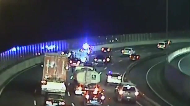 A crash after the Victoria Park Tunnel, in Auckland, is expected to cause delays. Image / NZTA