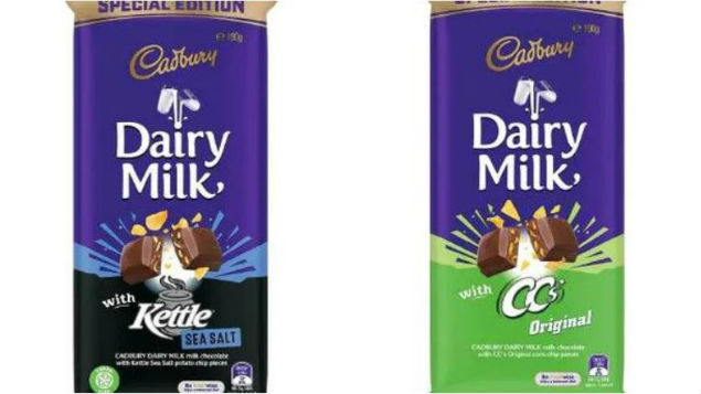 Cadbury is mixing chocolate with chips and we're not sure how we feel about it. (Photo: News.com.au)