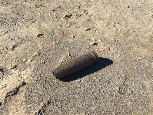 Children found the World War II-era artillery round during the school holidays (Image / Supplied)