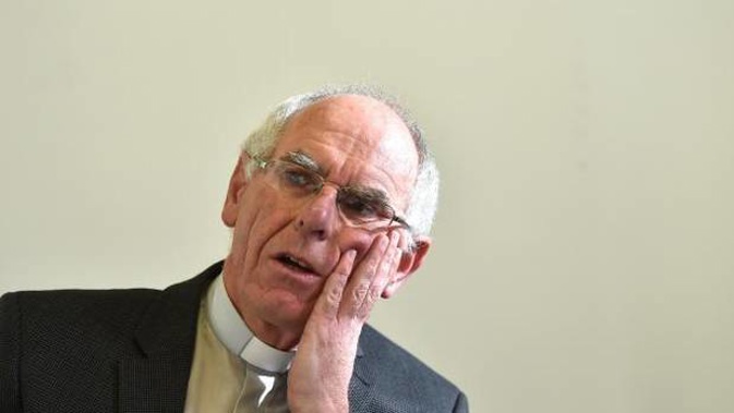Bishop Michael Dooley speaking on the need to include churches in Royal Commission into historic abuse. Photo / ODT.