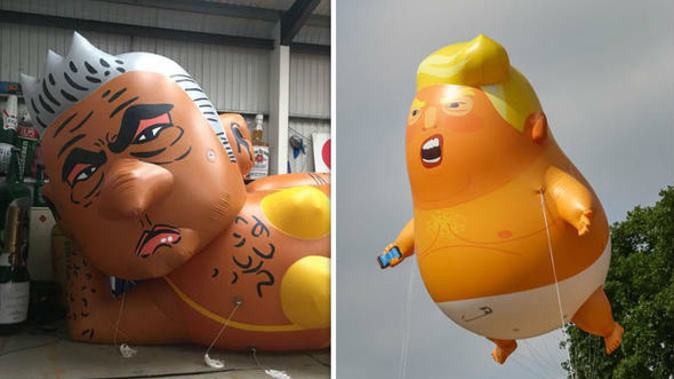 A City Hall spokeswoman says the balloon has permission to fly Saturday over Parliament Square. Photo / Getty Images