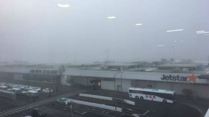 The first day of spring has bought morning fog and cancellations of flights at Auckland Airport. (Photo: NZ Herald)
