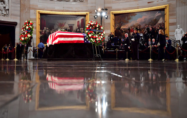 The funeral of former U.S senator John McCain stirred criticism in regard to America's current political state. (Photo Getty)