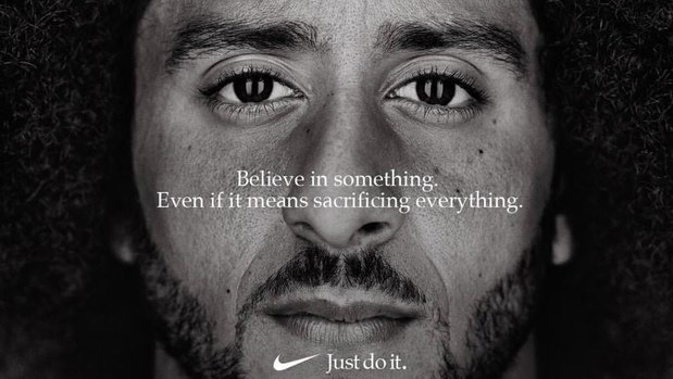 Nike's new ad featuring Colin Kaepernick. Photo / Twitter