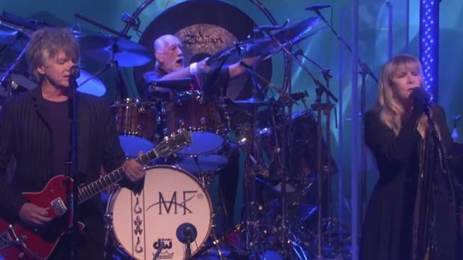 Neil Finn performed live with Fleetwood Mac for the first time on Ellen. Photo / YouTube