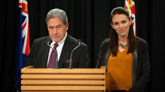 Winston Peters (left) and Prime Minister Jacinda Ardern. (Photo / Herald)