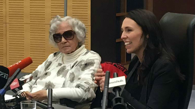Titewhai Harawira with Prime Minister Jacinda Ardern