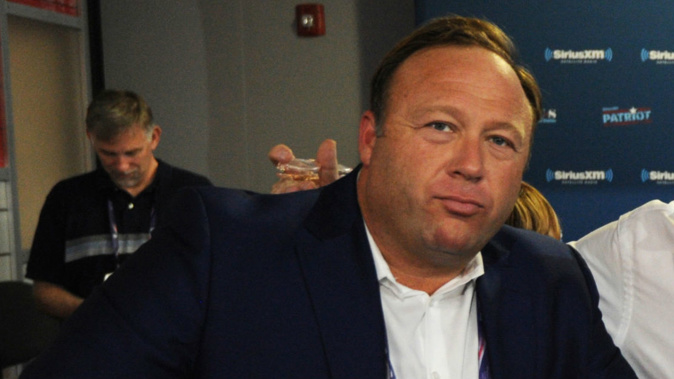 The tech industry has banned conspiracy theorist Alex Jones over repeated allegations of hate speech. Photo / Getty Images