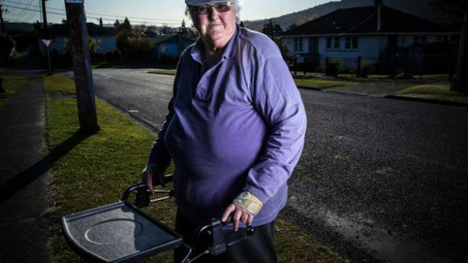 Gillian Bryant is unhappy about the bus service by-passing her street. (Photo: Stephen Parker)