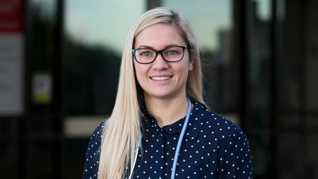 Dr Ashley Insley pictured outside Tauranga Hospital. Photo / Alan Gibson