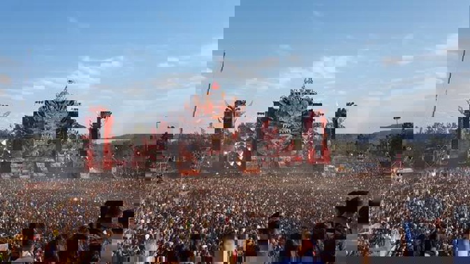 The main Defqon1 stage. Photo / Twitter, @iambnsn