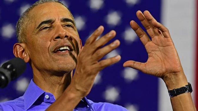 Barack Obama on the campaign trail in Ohio. Photo / AP