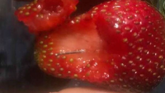 Hoani Hearne was hospitalised after swallowing a needle in a strawberry. Photo / Facebook